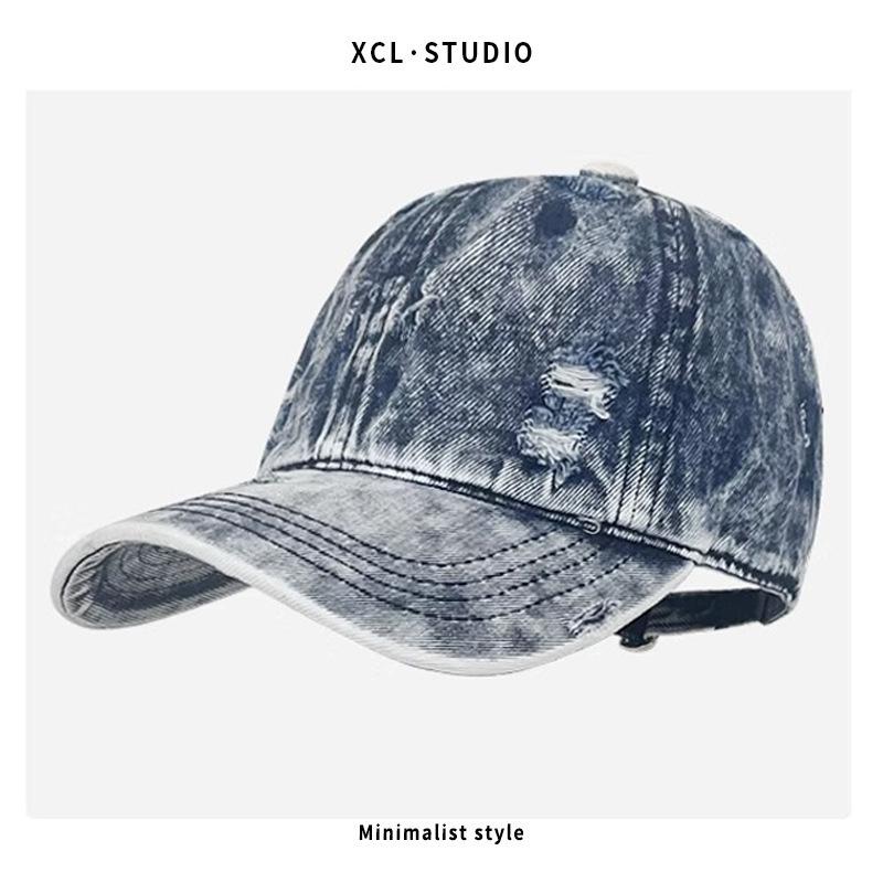 Spring and Autumn New Hat Men's Fashion Ripped Cowboy Baseball Cap Street Hip Hop Cap Women