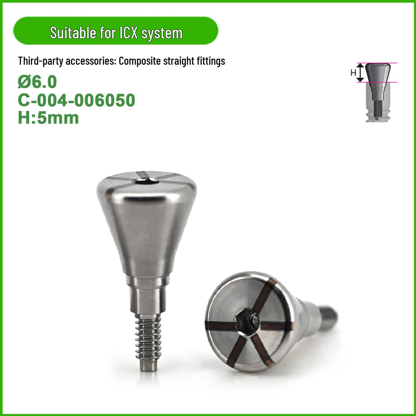 Ecos ICX Healing Base Compatible Dental Implant Precision Accessories - Transfer Post Replacement Body