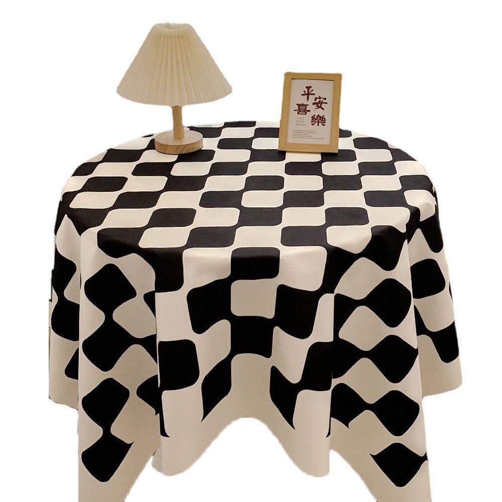 Cotton Checkerboard Tablecloth Korean Style Table Cover Set Prop Plaid Tablecloth  Coffee Table