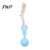 Bite Resistant Dog Toy Molar Chewing with Rope, TPR Spoon Head Durable Woven Puppy Teething Relief Tools Knot Training Toy, Macaron Colors Teeth