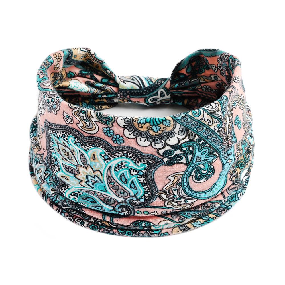 Women's Wide Retro-Style Elastic Sports Headband - Yoga & Hair Accessory