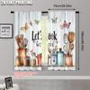 2pcs, Print Curtains 2D plane printing Color kitchen printing Versatile Durable Polyester (without rod) Gifts Use for Bedroom