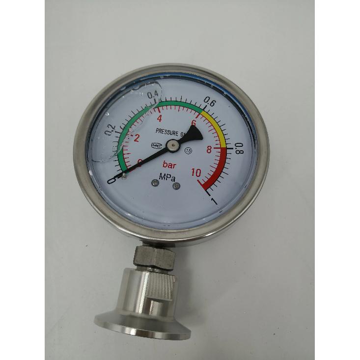 High Quality 1.5Inch TC50.5MM Sanitary Hygienic Stainless Steel SS316L 0-6bar Clamped Radial Stem Pressure Gauges with 60MM Dial