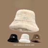 Winter Plush Fisherman Hat Women's Warm Thickened Plush Hat Fashion Versatile Ear Protection Large Head Circumference Bucket Hat Basin Hat