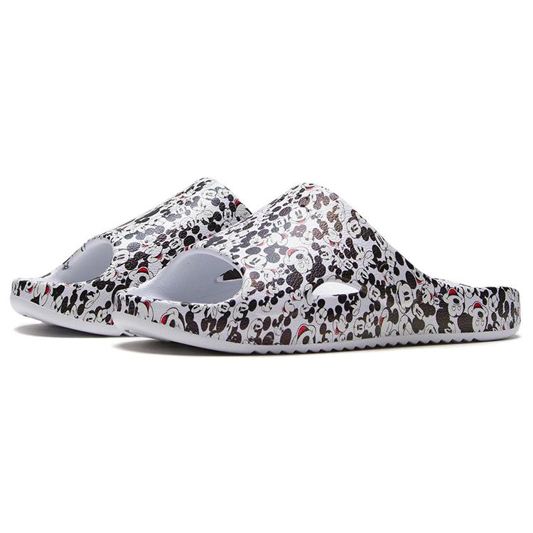 Li Ning Disney X Li Ning Casual Fashion Mickey Slippers 'Standard White Black' Women's AGAS010-1
