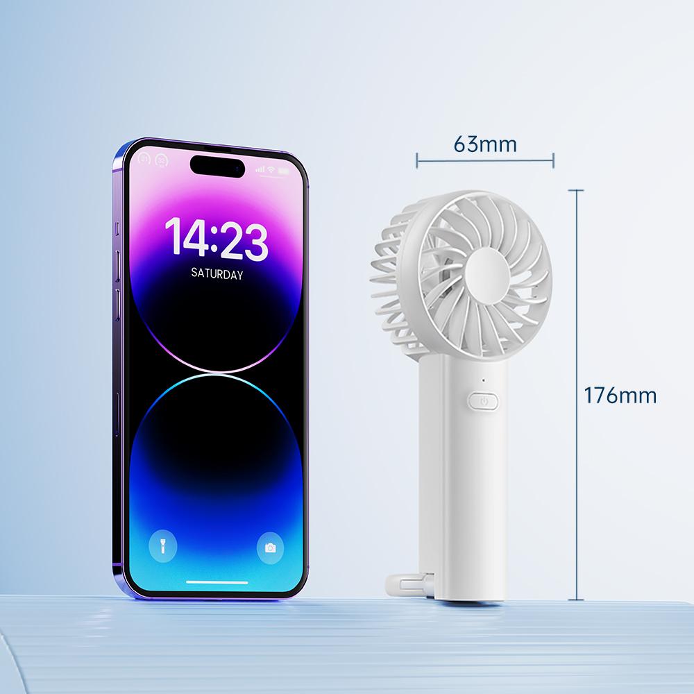 2025 Mini Handheld Desktop Dual-Purpose Fan Three-speed High Wind Adjustable Portable Handheld Fan For Indoor/outdoor Travel
