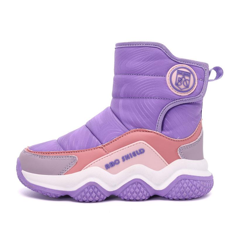 Ventes directes d'usine bottes de neige pour enfants 2026 hiver nouveau velours épaissi chaud chaussures pour enfants chaussures d'hiver pour enfants du nord-est