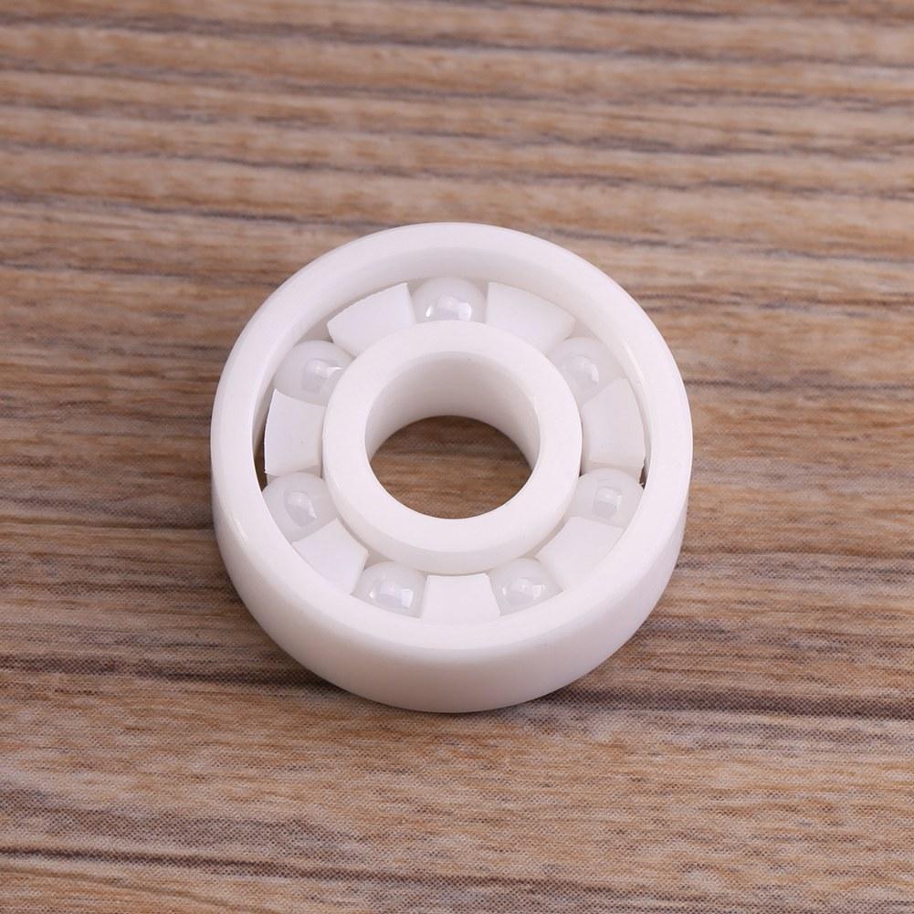 1pc White Color ZrO2 Ceramic Miniature 608 Ball Bearing for Fingertip Toy Spinner 8*22*7mm