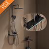 Système de douche numérique LED VGX Salle de bain moderne Affichage de la température Ensemble de robinetterie de douche Pluie Mélangeur de salle de bain Ensemble de douche Bidet