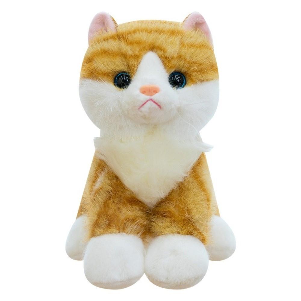 Cotton Realistic Stuffed Cat Doll Meow Sound Effect Simulated Cat Plushie  Home Decoration