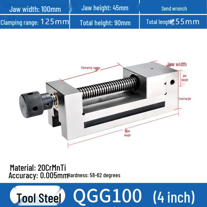 

Yundu Tool Steel 4-inch High-Precision QGG Manual Vise