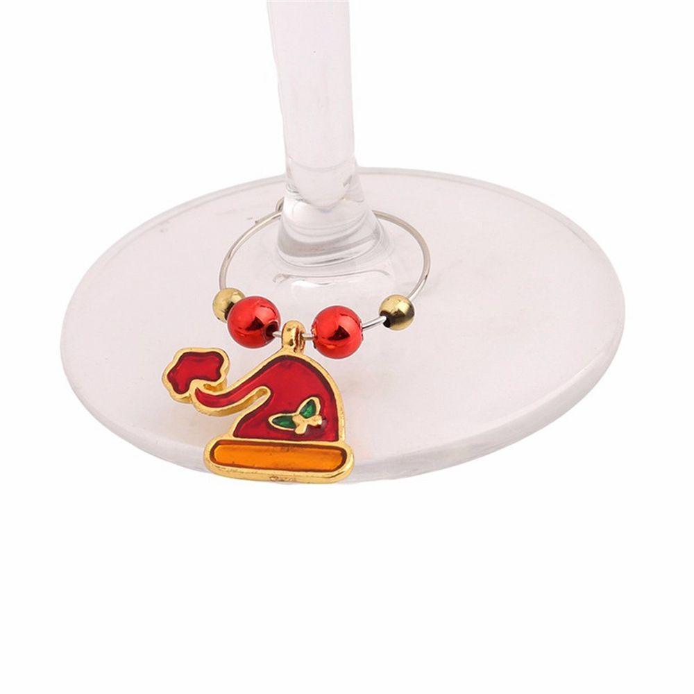 Table Decoration Xmas Marker Christmas Pendants Christmas Decoration Party Accessories Wine Rings