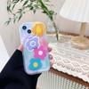 Cartoon Gradienten Blume Ins Stoßfest Shell Für Iphone 11 12 Promax 13 14 Pro Max Plus Relif Weiche Silikon Telefon fall Conque