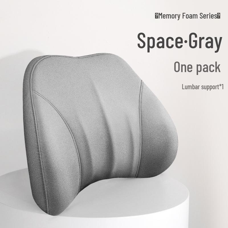 Cloud-Like Suede Memory Foam Headrest & Lumbar Support: Breathable Universal Car Cushion & Neck Pillow