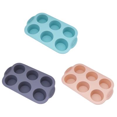 Silikonové formy na dorty se 6 otvory, DIY chléb, čokoládové dezerty, formy na pečení, dárky pro kuchyň, děti, dospělé, milovníky pečení.