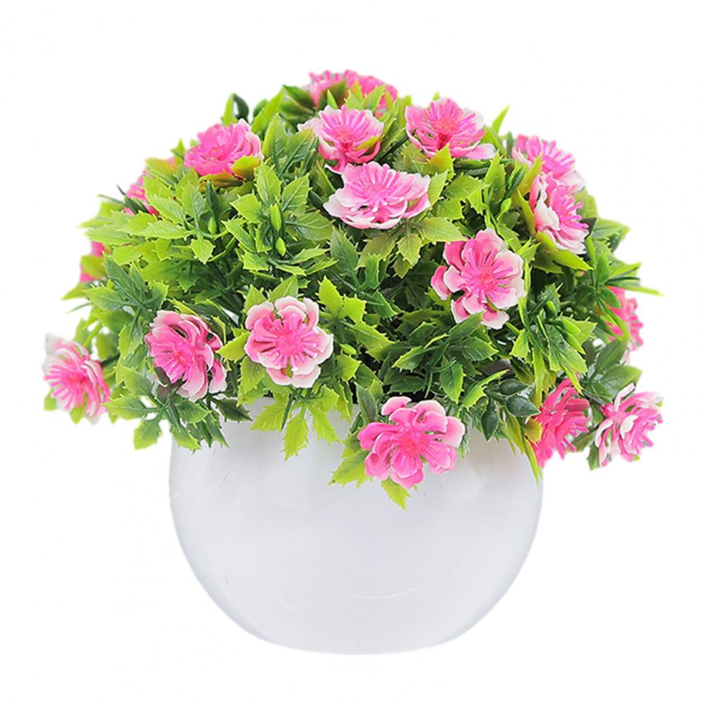 14 x 13 cm große künstliche Topfpflanze, realistische Bonsai-Figur, grüner Eukalyptus, für Zuhause, Büro, Terrasse, Schreibtisch, Garten.