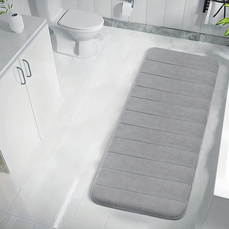 Coral Velvet Bathroom Mat Toilet Kitchen Drying Pad Anti-skid Bathtub Foot Mat Bath Floor Mat Absorbent Sink Pad Entrance Rug