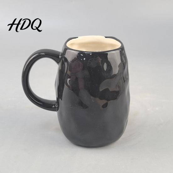 Durable Glazed Ceramic Drinkware Horror Face Coffee Mug Unique Mask Water Comfortable Handle Tea Cup Cup 385ml Capacity Decorative for Halloween