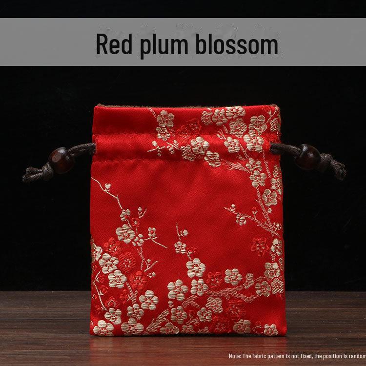 Chinese Double-Layer Brocade Drawstring Jewelry Gift Bag