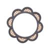 Flower Shaped Woven Rattans Wall Mirrored Round Makeup Mirrored for Entryways X3UC