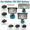 3/5/8 Inch Flashlight LED Work Lights For Makita 18V Li-ion Battery Emergency Light Camping Site Light Lighting Tools
