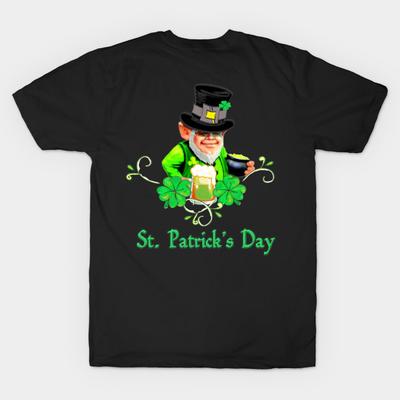 Asian Size Men Print T-shirt Feast Of Saint Patrick No-Cut Heat Transfer Print Cotton Tshirt
