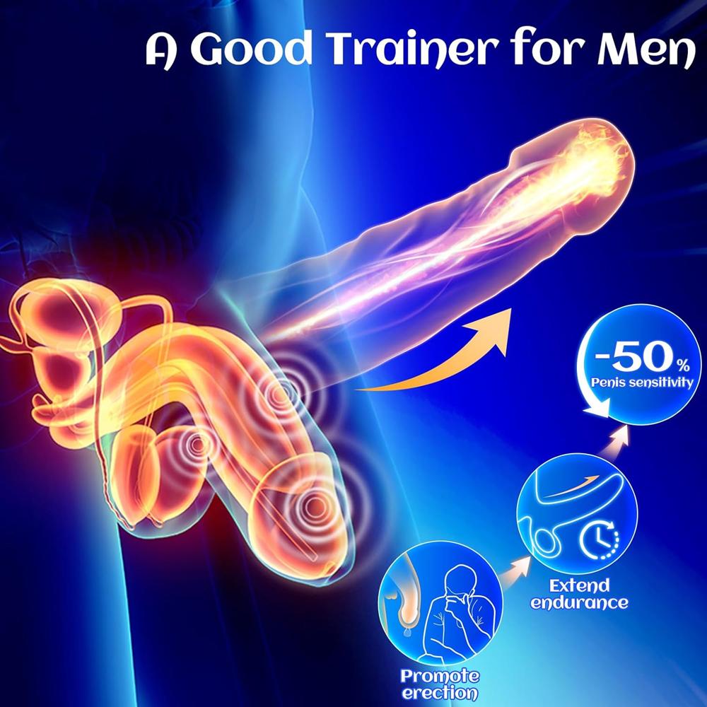 Penisvibrator Sexspielzeug für Männer 360° Trainingsmanschette Rutschfester Griff Stroker zur Penis-, Klitoris- und Brustwarzenstimulation Männer Frauen Paare