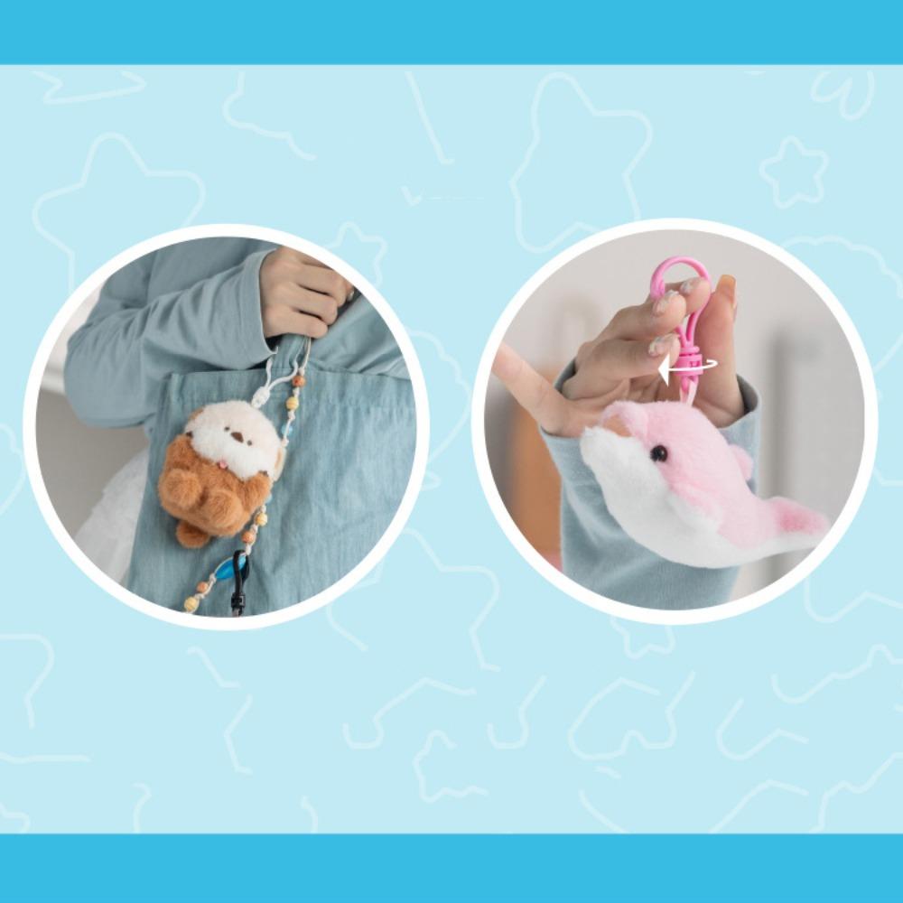 Sea Otter Aquarium Plushies Pendant Penguin Polar Bear Keychain  Backpack Decor
