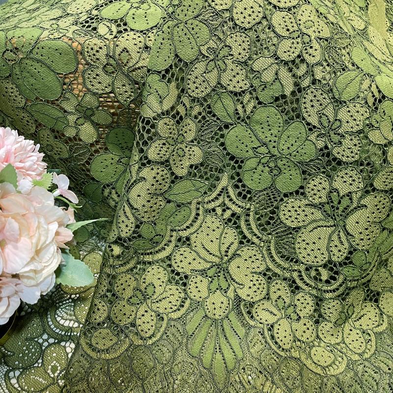 Lace Fabric 150x150cm for Dresses Clothes Sewing White Blue Hollowed-out Plain Cloth Heavy Press Yarn Three-dimensional Mesh