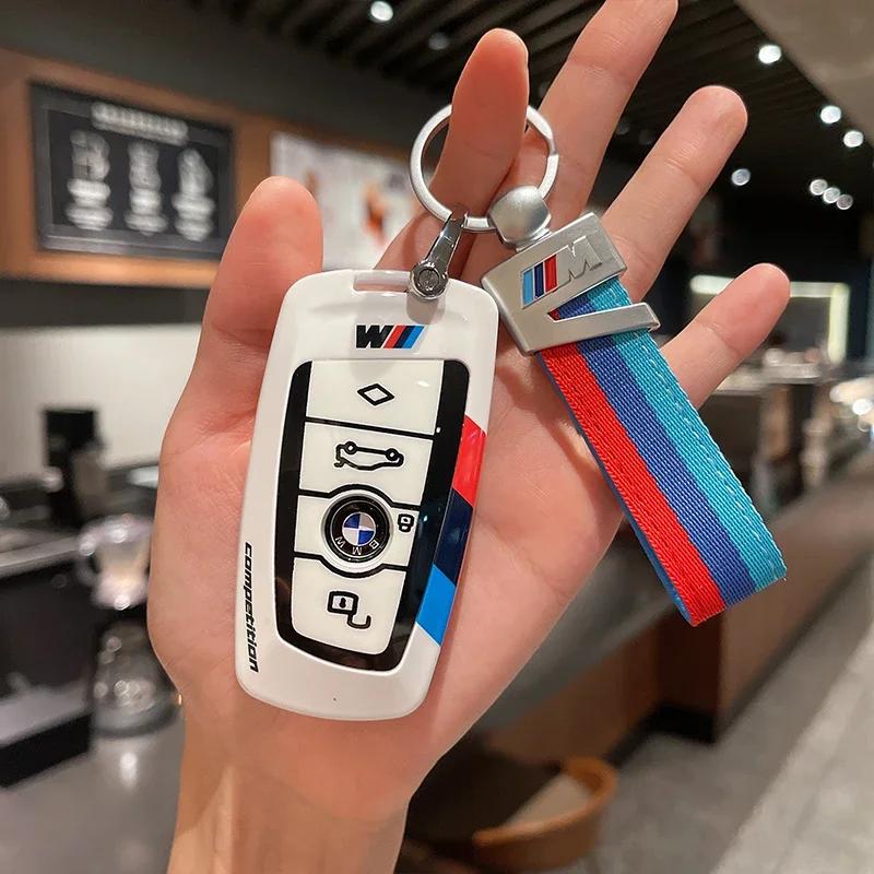 Style Car Key Case Cover For BMW X1 X3 X5 X6 X7 1 3 5 6 7 Series G20 G30 G11 F15 F16 G01 G02 F48 Accessories EV2