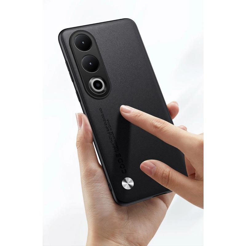 Luxury Leather Phone Case Plain Skin Shockproof Soft Back Cover for Oneplus Ace 2 Pro 2V Ace Pro Ace Racing Business
