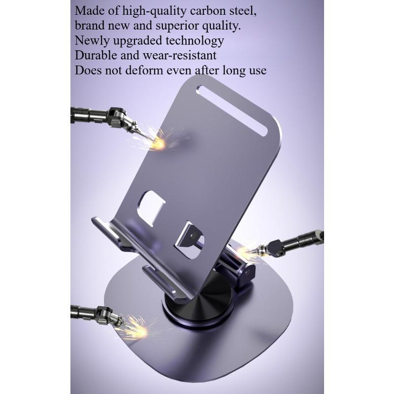 1PC all-metal 360-degree rotating mobile phone holder desktop universal bracket folding