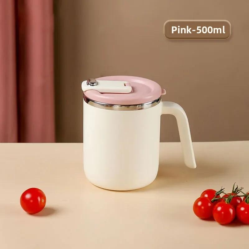 

500ml Stainless Steel Cup, Double-layer Ironing Insulated Cup, Home Office Dormitory with Lid, Coffee Cup, Tea Cup 500ml
