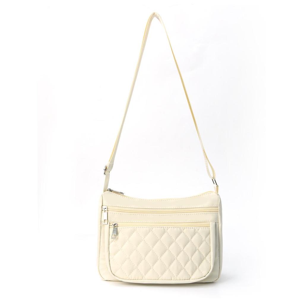 Feihong Women's Diamond Lattice Crossbody Bag - Large-Capacity Embroidered Shoulder Backpack