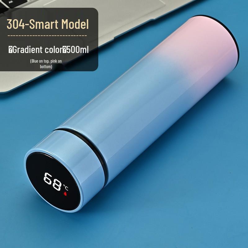 Smart termosmugg i 304 rostfritt stål: Dubbelväggig vakuumdesign med temperaturdisplay, idealisk för affärs- och kontorsbruk, anpassningsbar logotyp.