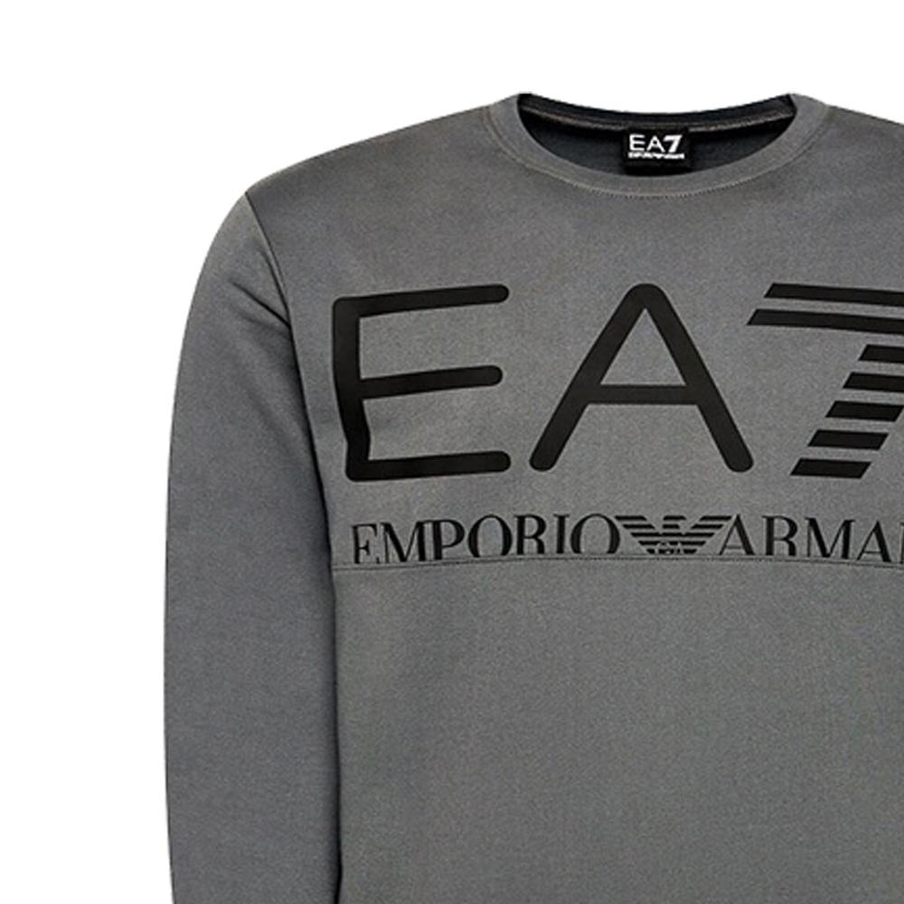 EMPORIO ARMANI EA7 Sweatshirts Men's Gray Crew Neck Moderate Regular 6KPM68-PJBWZ-1977
