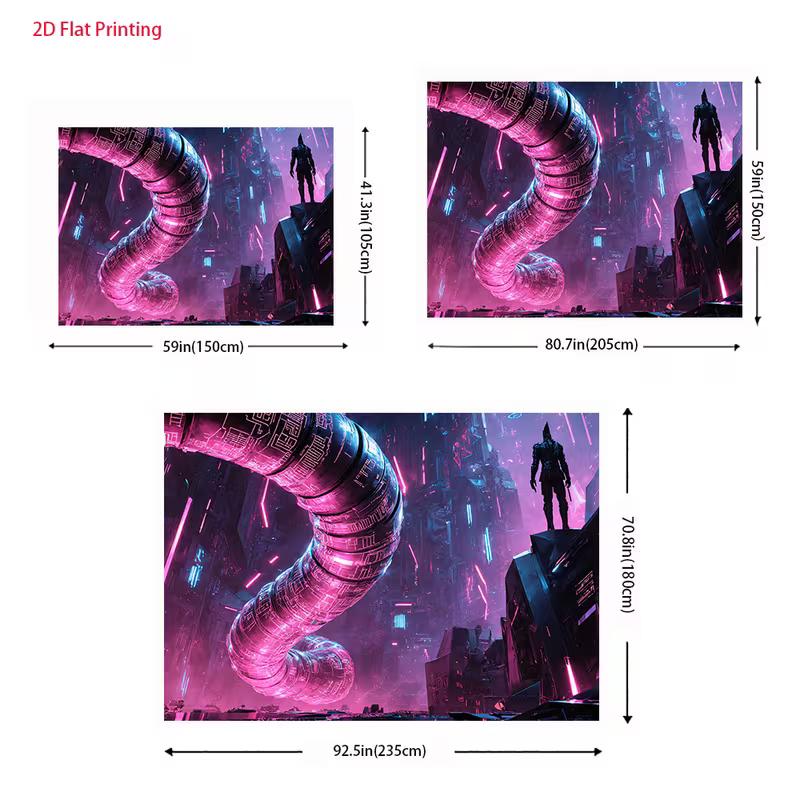 2D Sci-Fi Futuristic Pink Neon Backdrop for Photo Studio