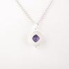 Natural Iolite Gemstone 925 Stamped Silver Jewelry Handmade Chain Pendant 1.50" PP-2-1
