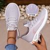 Women's shoes spring breathable sneakers women's fashion versatile fly-woven shoes soft soles not tired feet single shoes comfortable mesh shoes