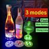 1pcs Luminous Bottle Stickers Lights 6cm LED Coaster Lamps for Xmas Bar KTV Wedding Party Cocktail Drink Cups Vase Decor