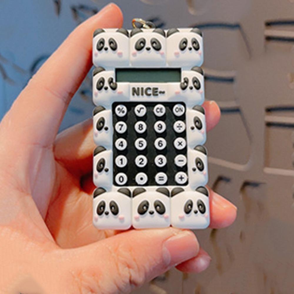with Keychain Calculator Keychain Stationery Mini Mini Portable Digit Calculator Silicone Kawaii Cartoon Cute Calculator School