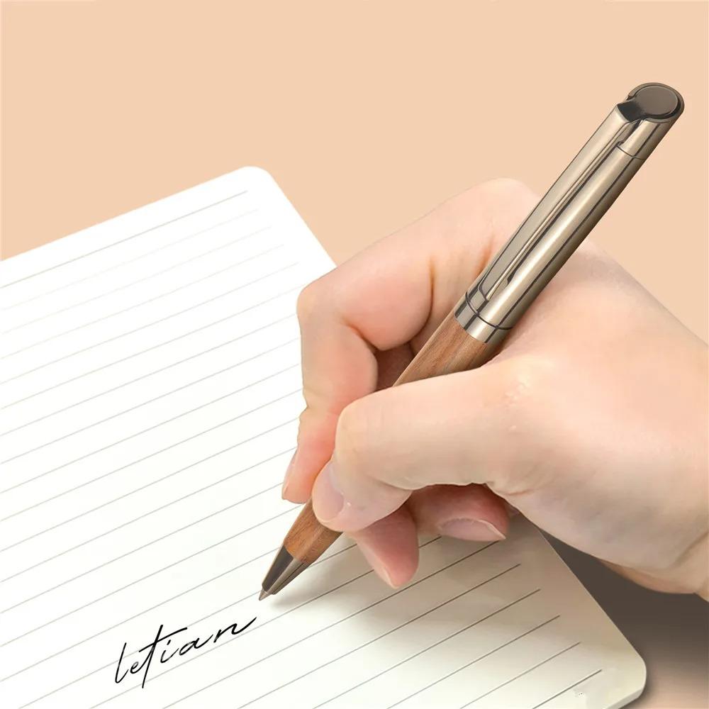 Luxury quality Wooden Metal Ballpoint Pen  Medium Nib  Use Business office School office stationery