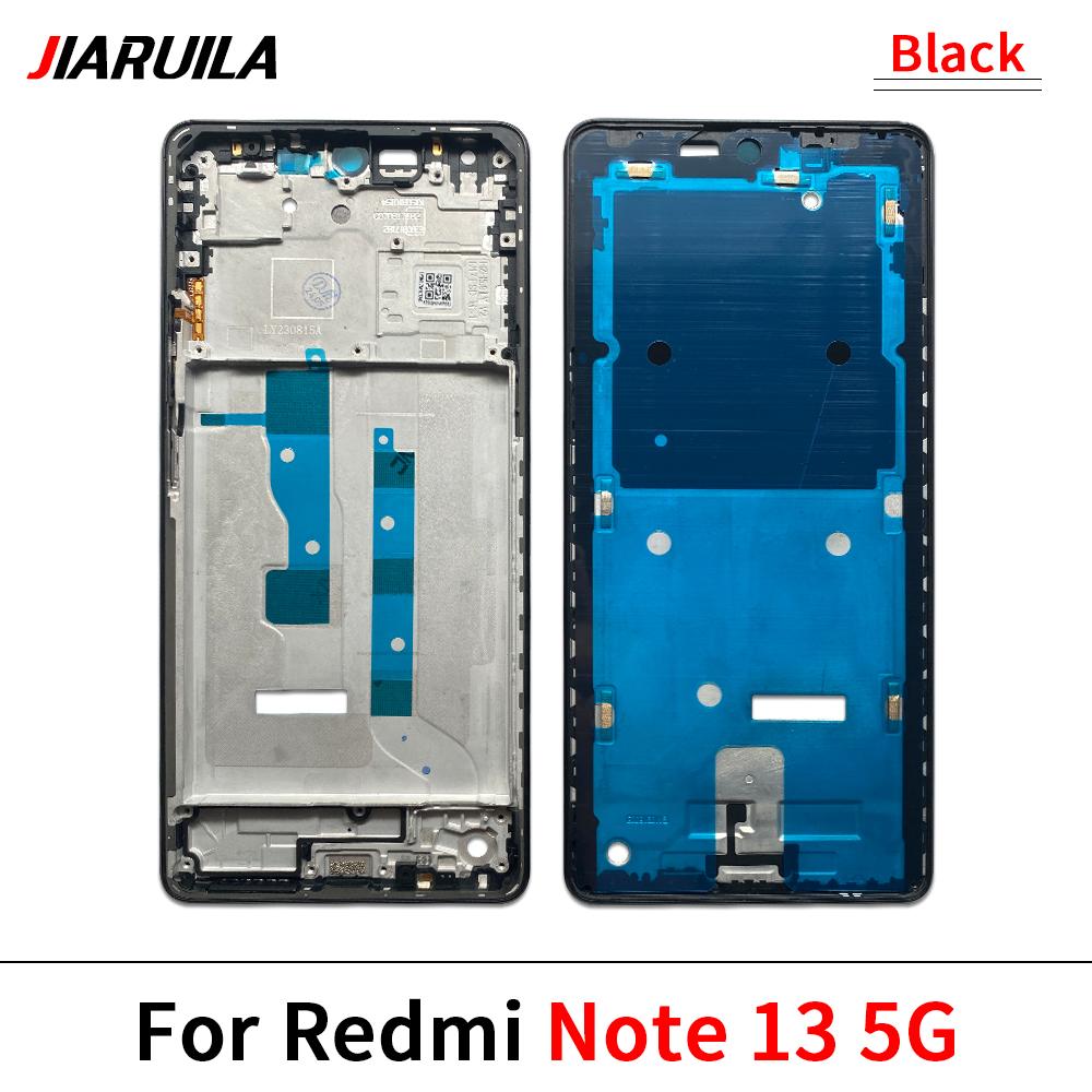 Back Battery Cover Rear Metal Front Housing Middle Frame Bezel Plate Parts For Xiaomi Redmi Note 13 4G 5G Note 13 Pro Plus 5G
