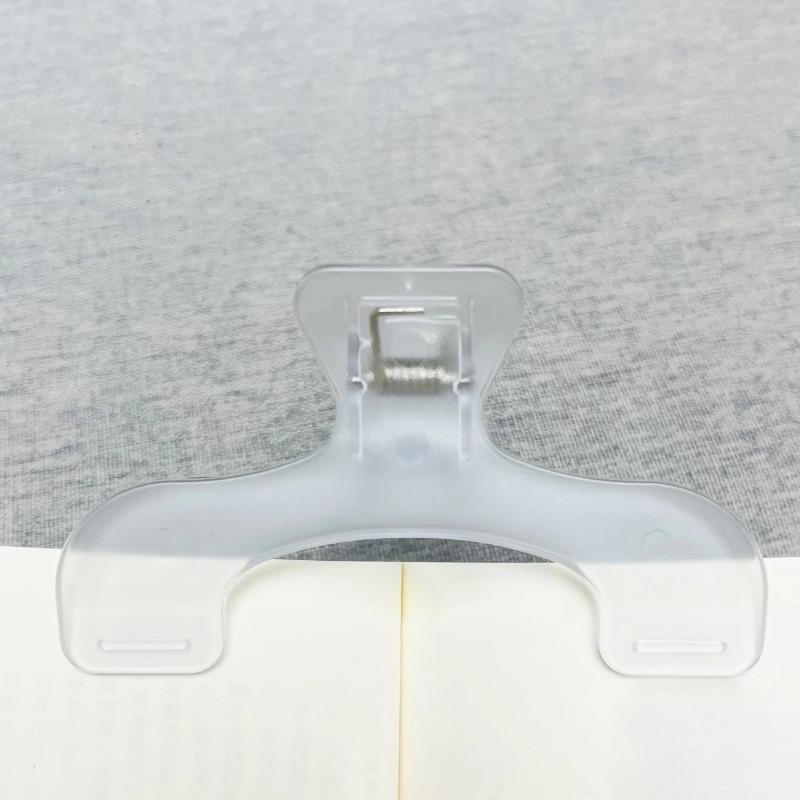 Kawaii Transparent Book Clip - Frosted Page Holder for Reading & Desk Organization, Anti-Slip Design Prevents Page Turning