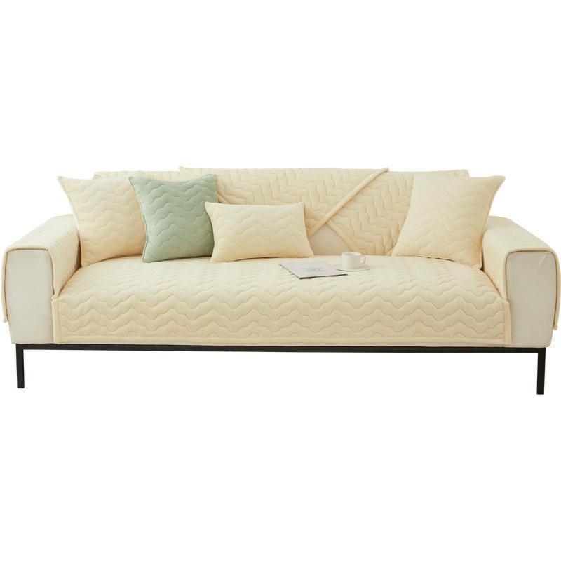 Sofapute Fire årstider Universal Melkefiber Sklisikker Fortykket Trekk Håndkle Sofatrekk Slipcover Pute