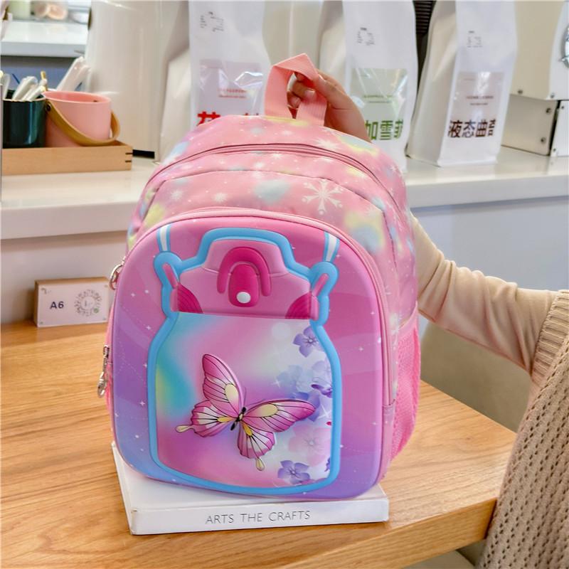 Cute Butterfly Pattern Kindergarten Backpack With Comfortable Curved Straps