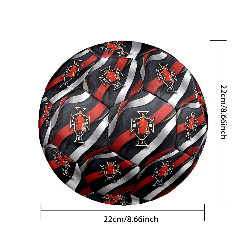 Portugal Fußball Bedruckter Größe 5 Fußball Ball Verschleißfest Standard Erwachsenen Trainingsfußball Fan Geschenk für Indoor Outdoor Spiel Sport