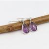 Amethyst Gemstone Solid 925 Sterling Silver Handmade Designer Dangle Birthstone Gift Bohemian Earring Jewelry Gift For Her