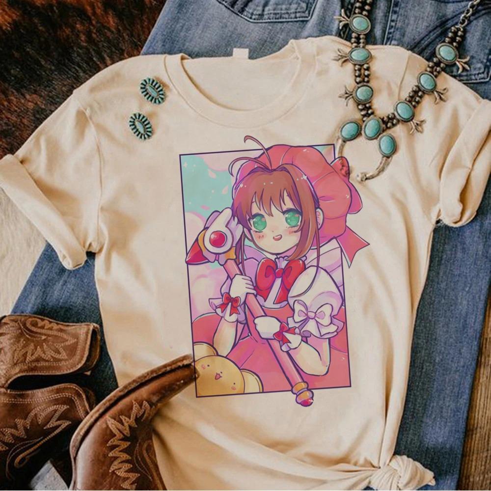 Cardcaptor Sakura t-shirts women designer tshirt female Japanese manga y2k clothes
