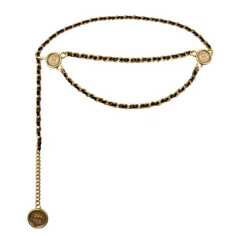 Chic Dress Waist Chain With Metal Link Accent For Young Women